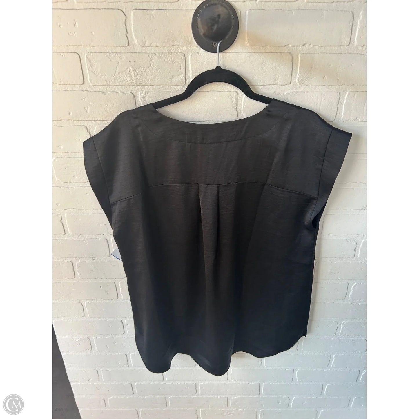 Top Short Sleeve By Loft In Black, Size: L