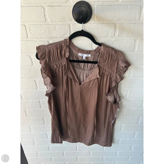 Top Short Sleeve By Dr2 In Tan, Size: Xl
