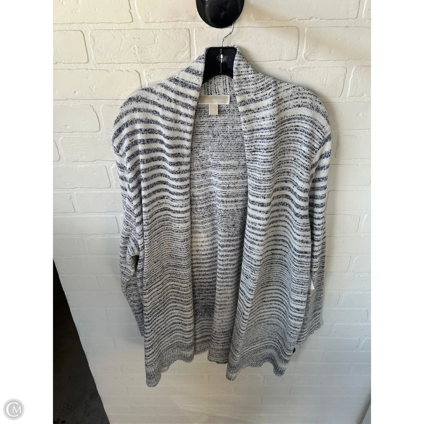 Sweater Cardigan By Michael By Michael Kors In Blue & White, Size: 2x