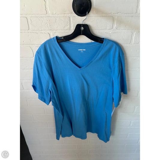 Top Short Sleeve Basic By Lands End In Blue, Size: 2x
