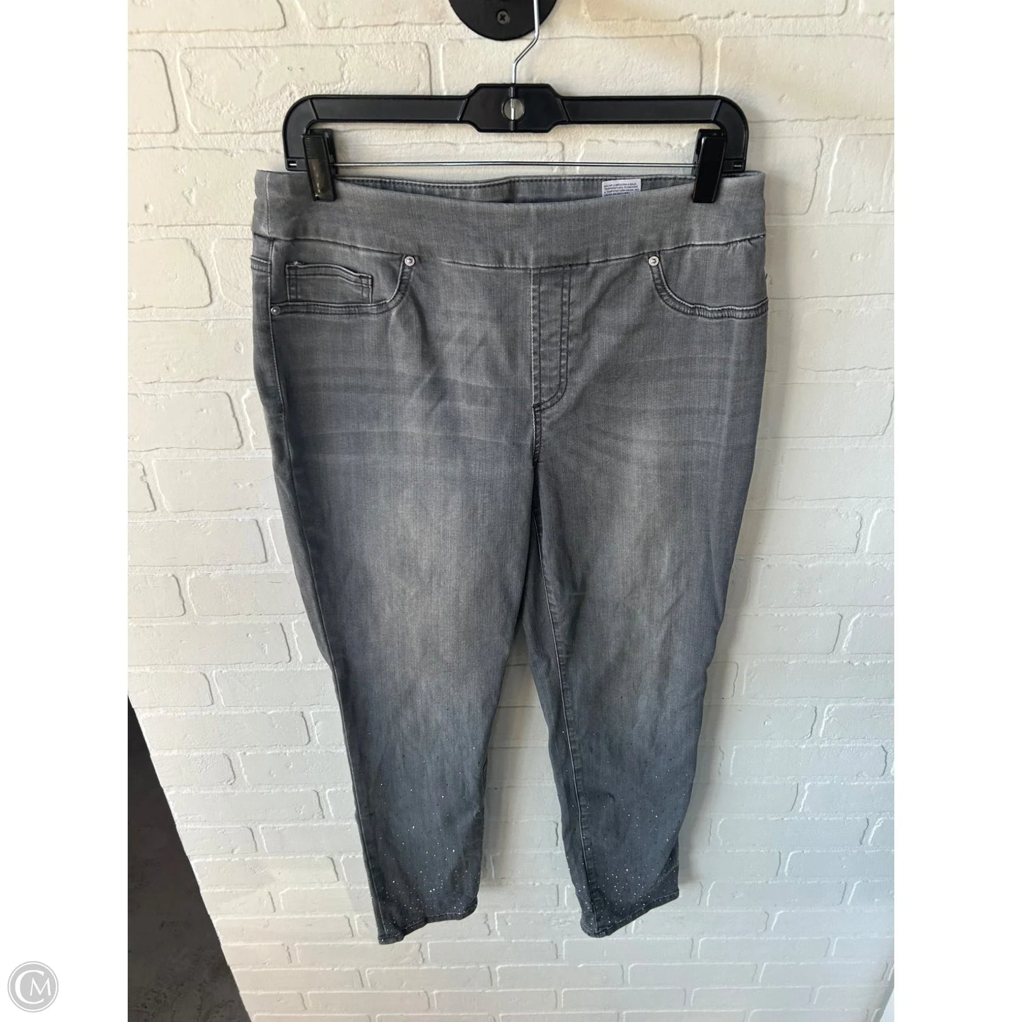 Jeans Jeggings By Chicos In Grey Denim, Size: 8