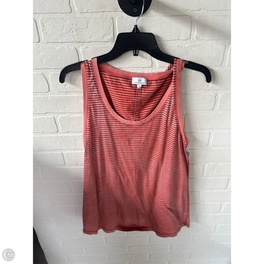 Top Sleeveless By Adriano Goldschmied In Black & Orange, Size: L