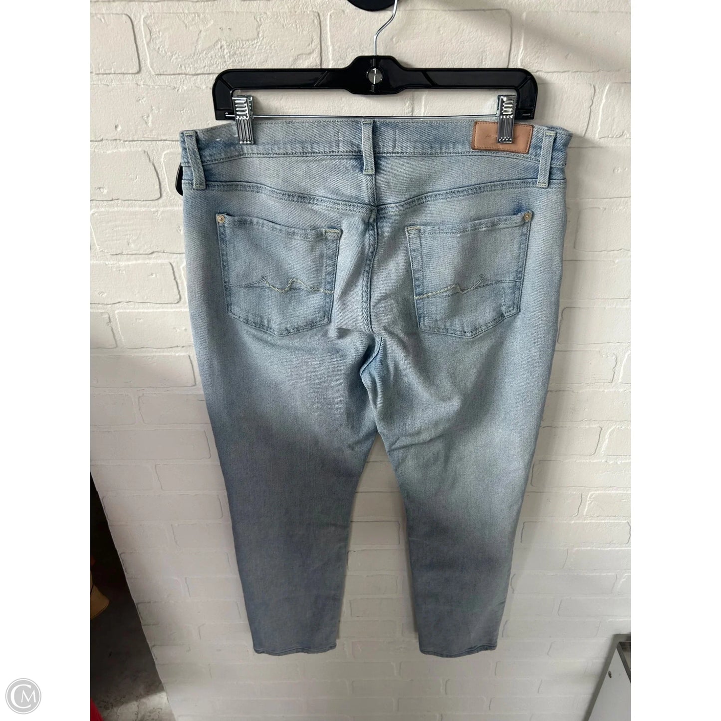 Jeans Straight By 7 For All Mankind In Blue Denim, Size: 12