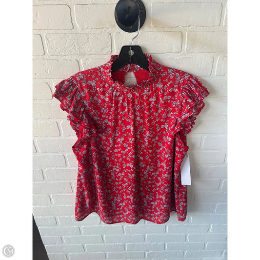 Top Short Sleeve By Adelyn Rae In Red, Size: L