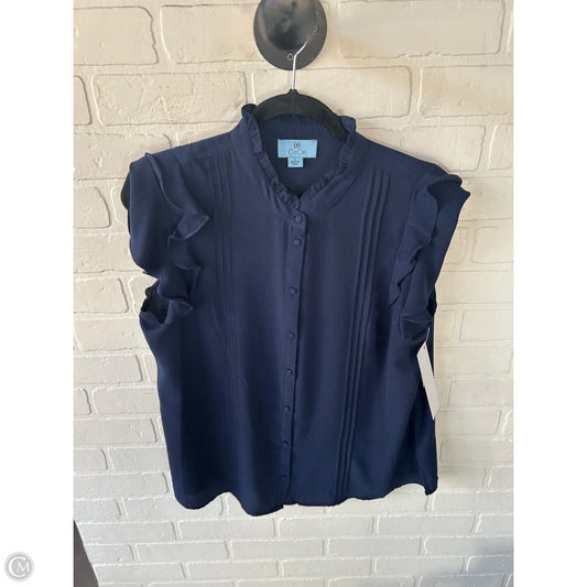 Top Short Sleeve By Cece In Blue, Size: L
