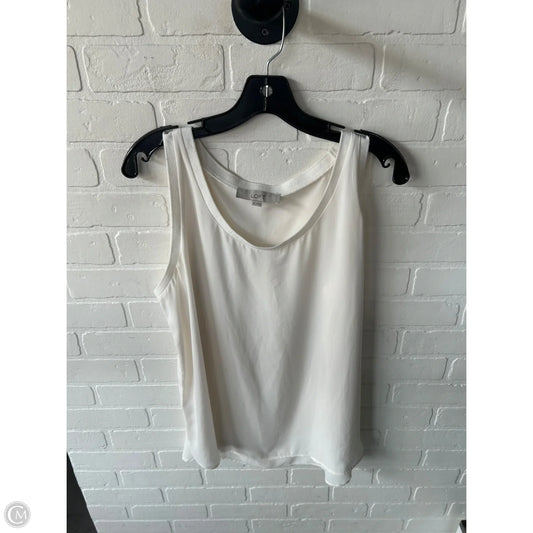 Top Sleeveless By Loft In Cream, Size: Xl