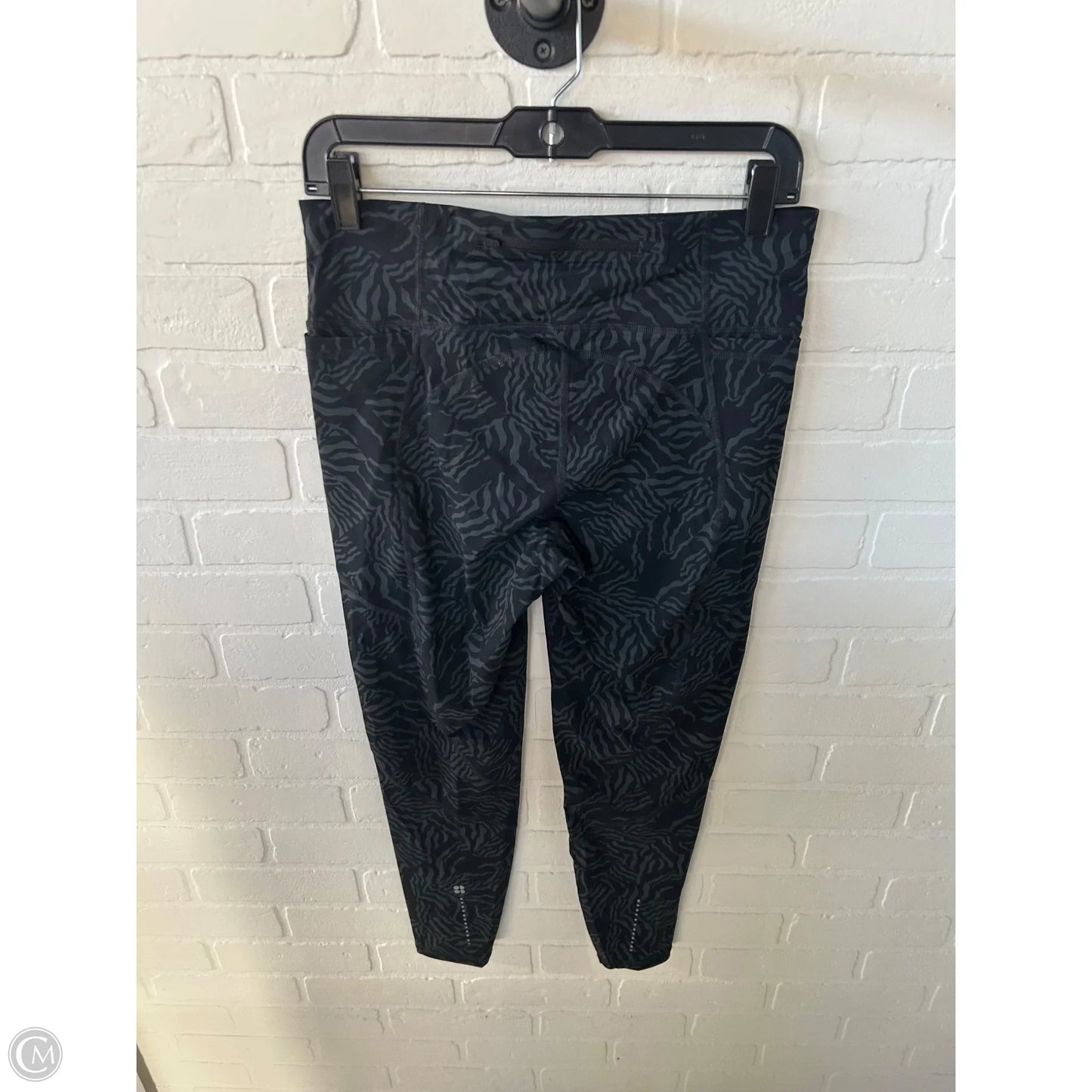Athletic Leggings By Sweaty Betty In Black & Grey, Size: 12