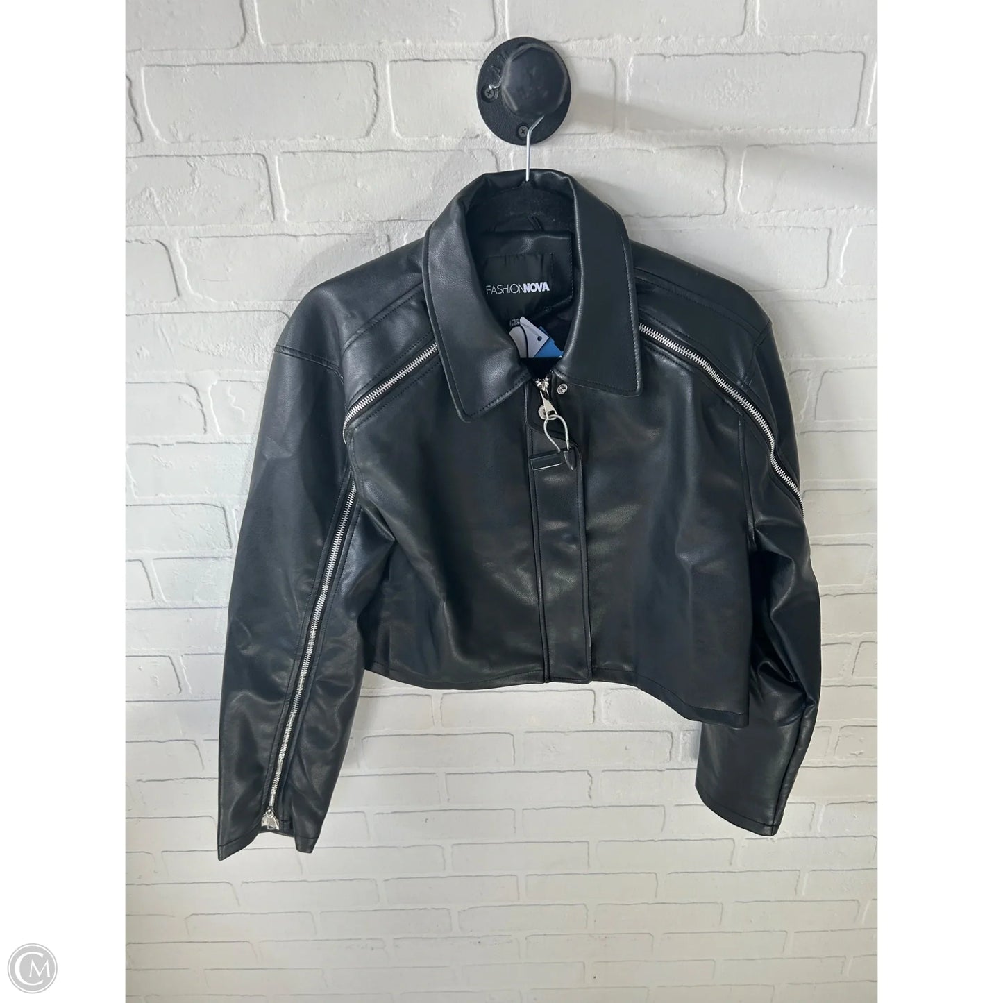 Jacket Moto By Fashion Nova In Black, Size: L