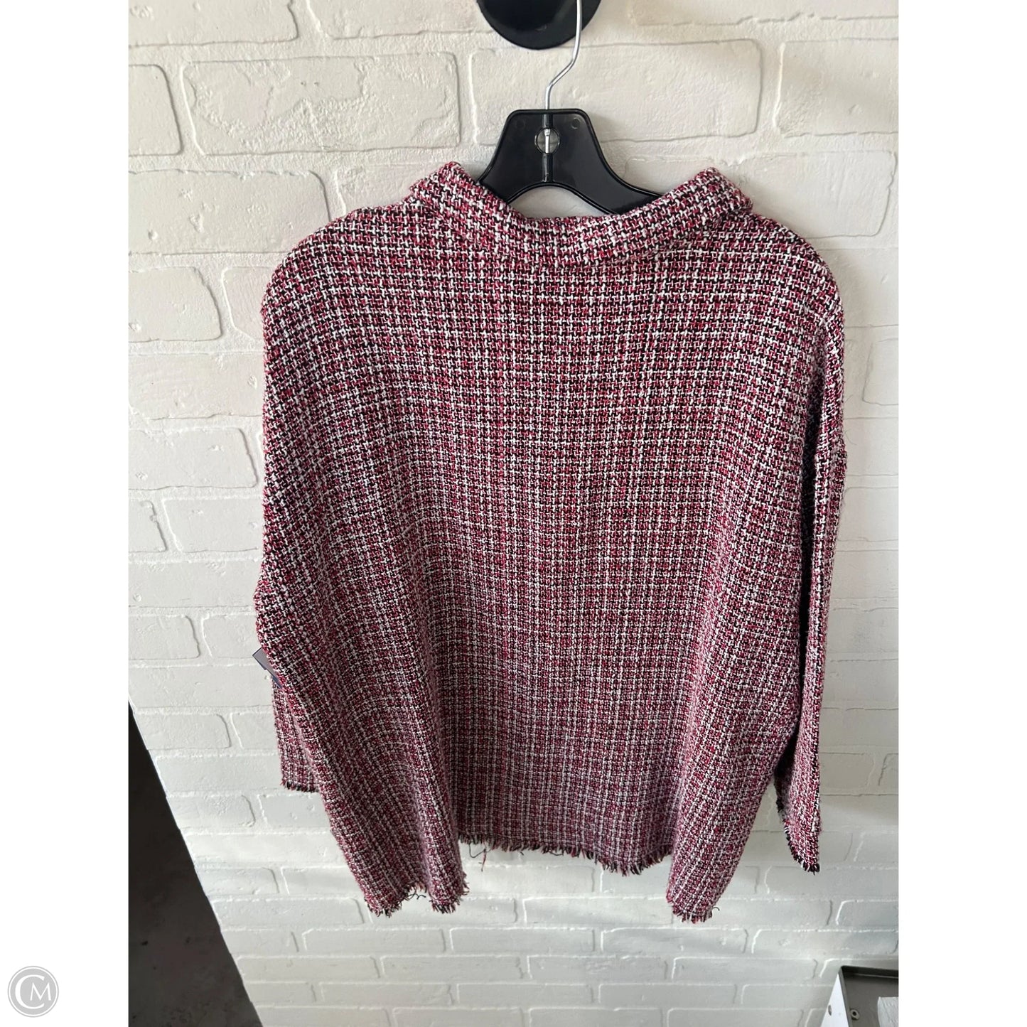 Jacket Shirt By Shein In Black & Red, Size: 1x