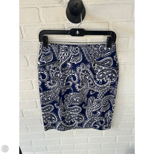 Skirt Mini & Short By Michael By Michael Kors In Blue & White, Size: 4