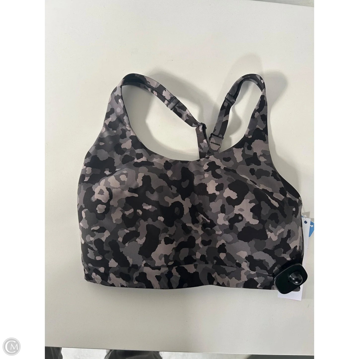 Athletic Bra By Athleta In Black & Grey, Size: M