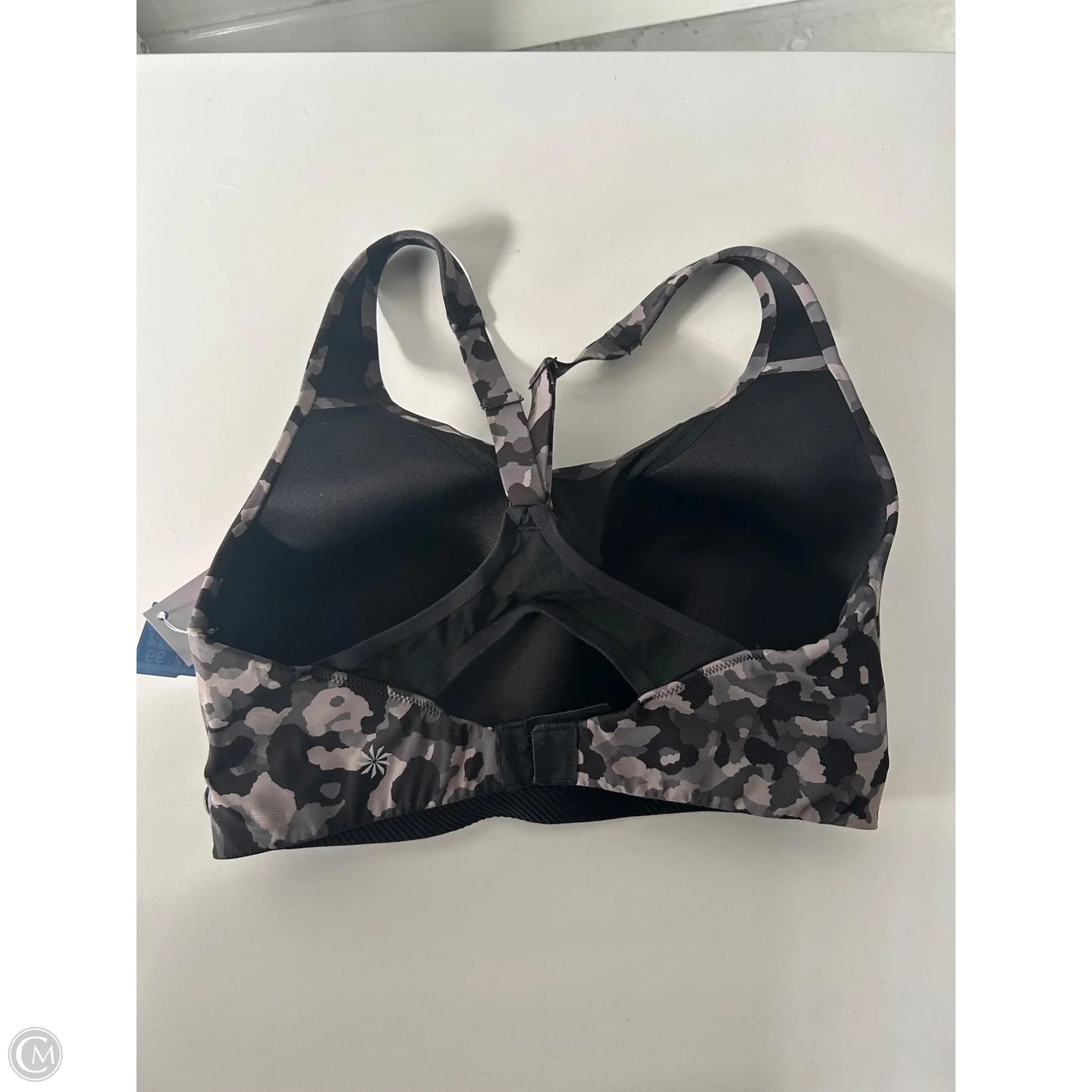 Athletic Bra By Athleta In Black & Grey, Size: M