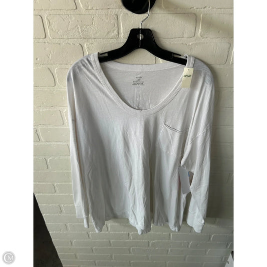 Top Long Sleeve Basic By Aerie In White, Size: L