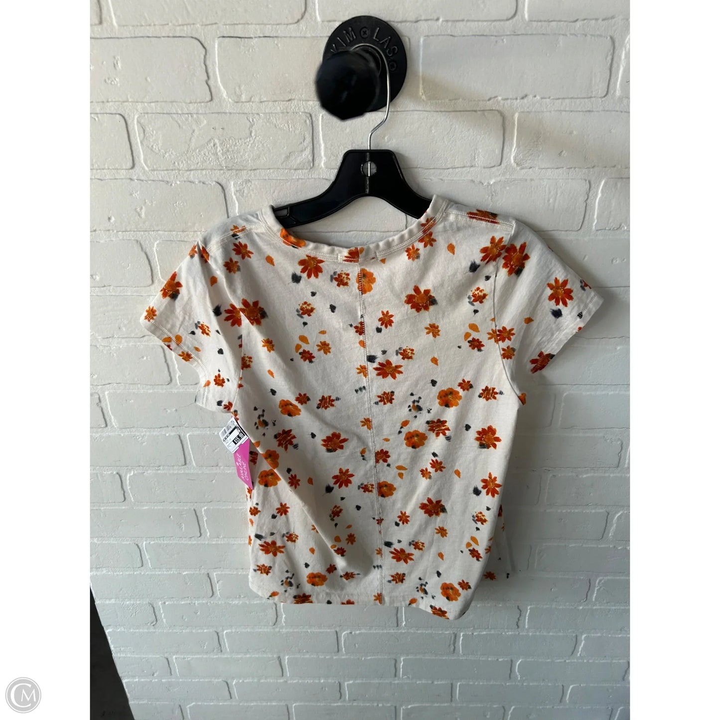 Top Short Sleeve By Rag And Bone In Orange & Tan, Size: L