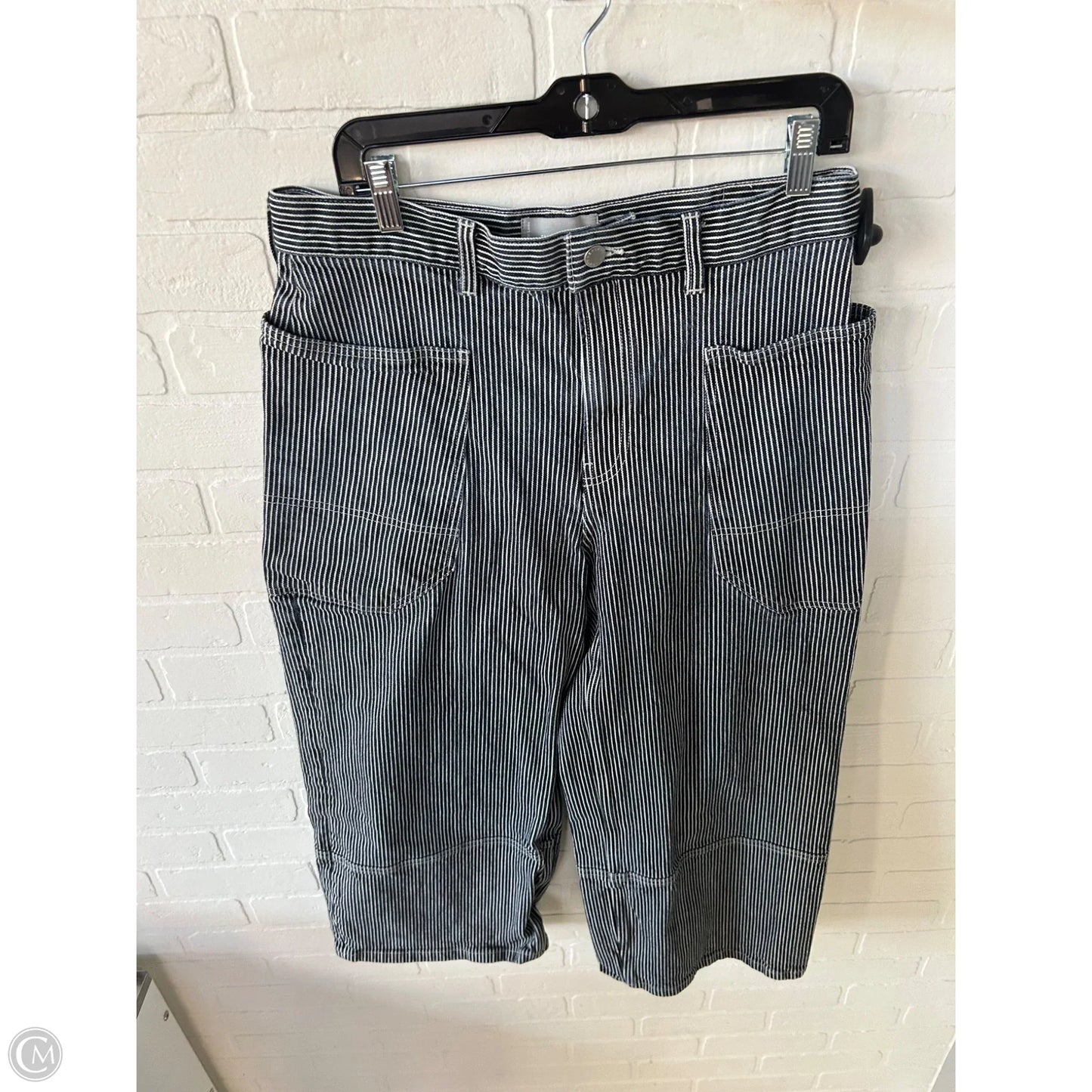 Jeans Wide Leg By Everlane In Blue & White, Size: 12