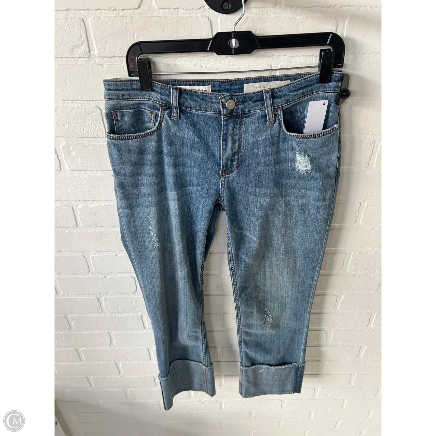 Jeans Cropped By Pilcro In Blue Denim, Size: 4
