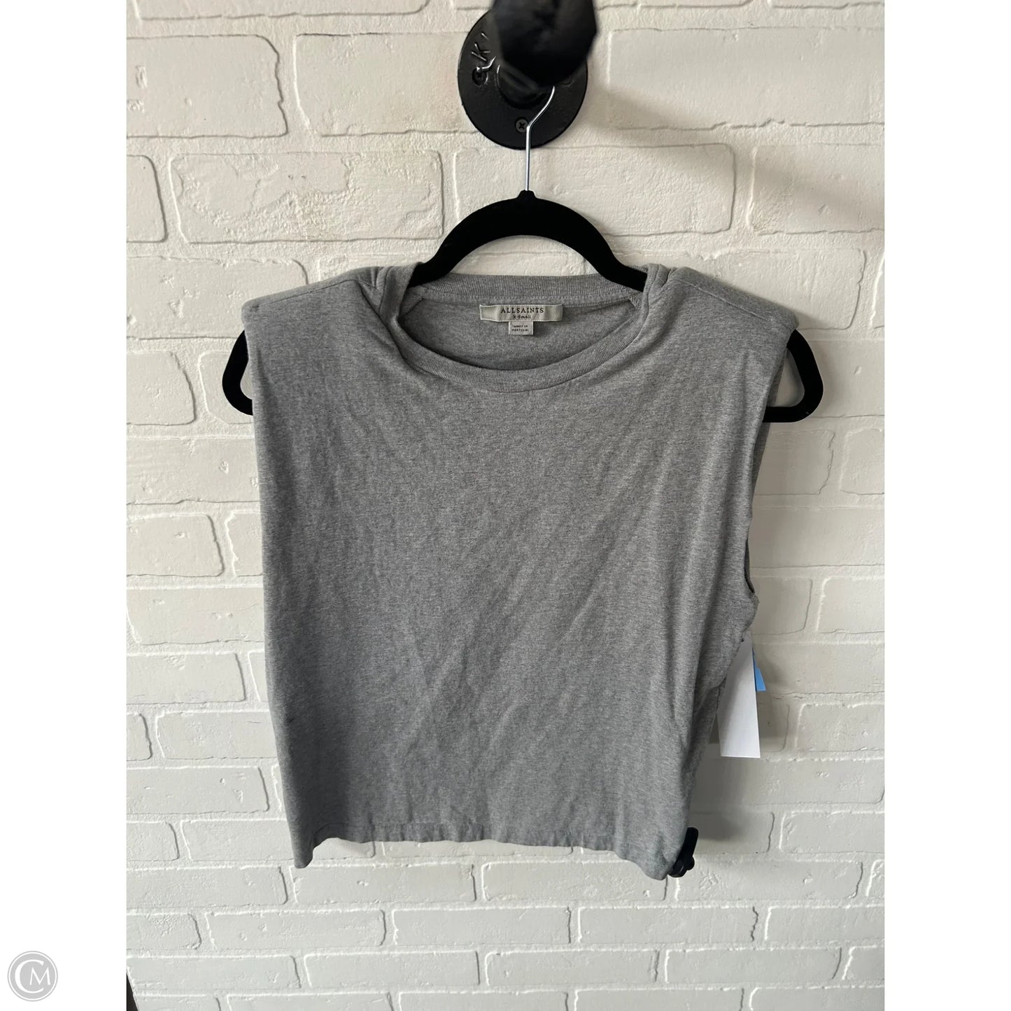 Top Sleeveless Designer By All Saints In Grey, Size: Xs