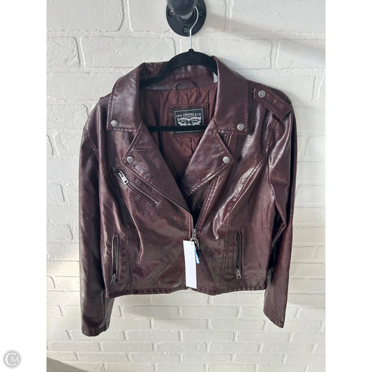 Jacket Moto By Levis In Brown, Size: Xl
