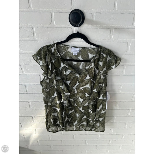 Top 2pc Short Sleeve By Liz Claiborne In Green, Size: M