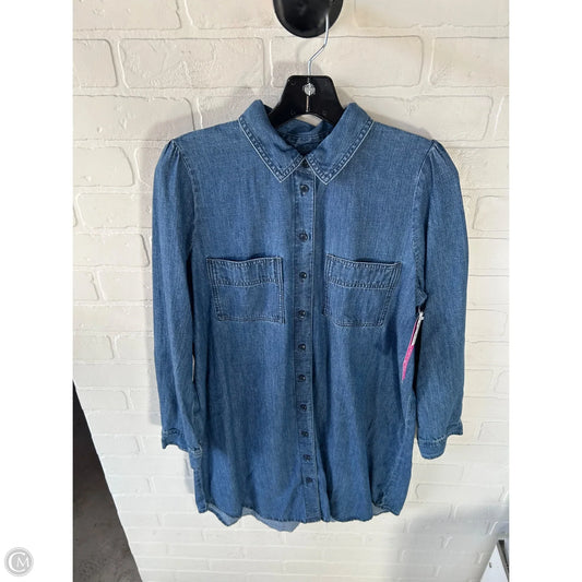 Dress Casual Short By Madewell In Blue Denim, Size: M