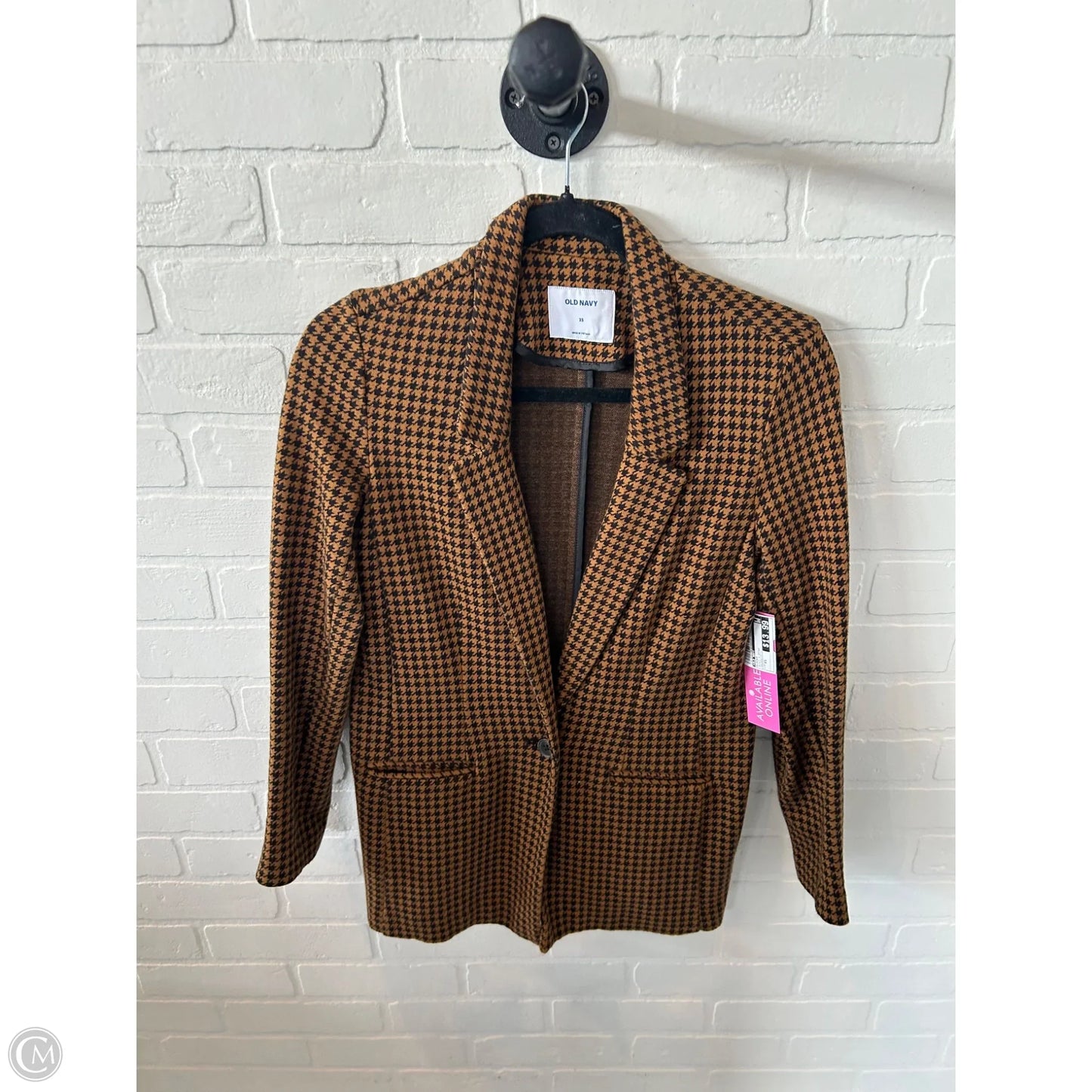 Blazer By Old Navy In Black & Brown, Size: Xs