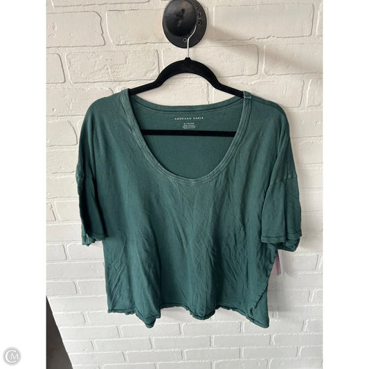 Top Short Sleeve Basic By American Eagle In Green, Size: Xl