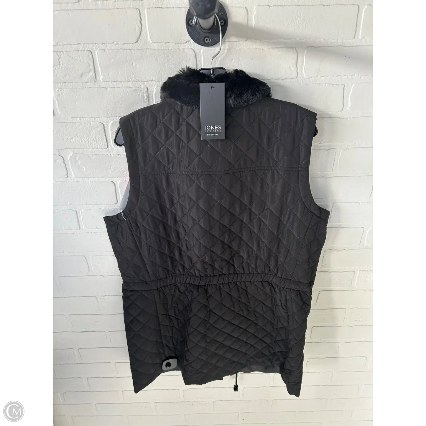 Vest Puffer & Quilted By Jones New York In Black, Size: L