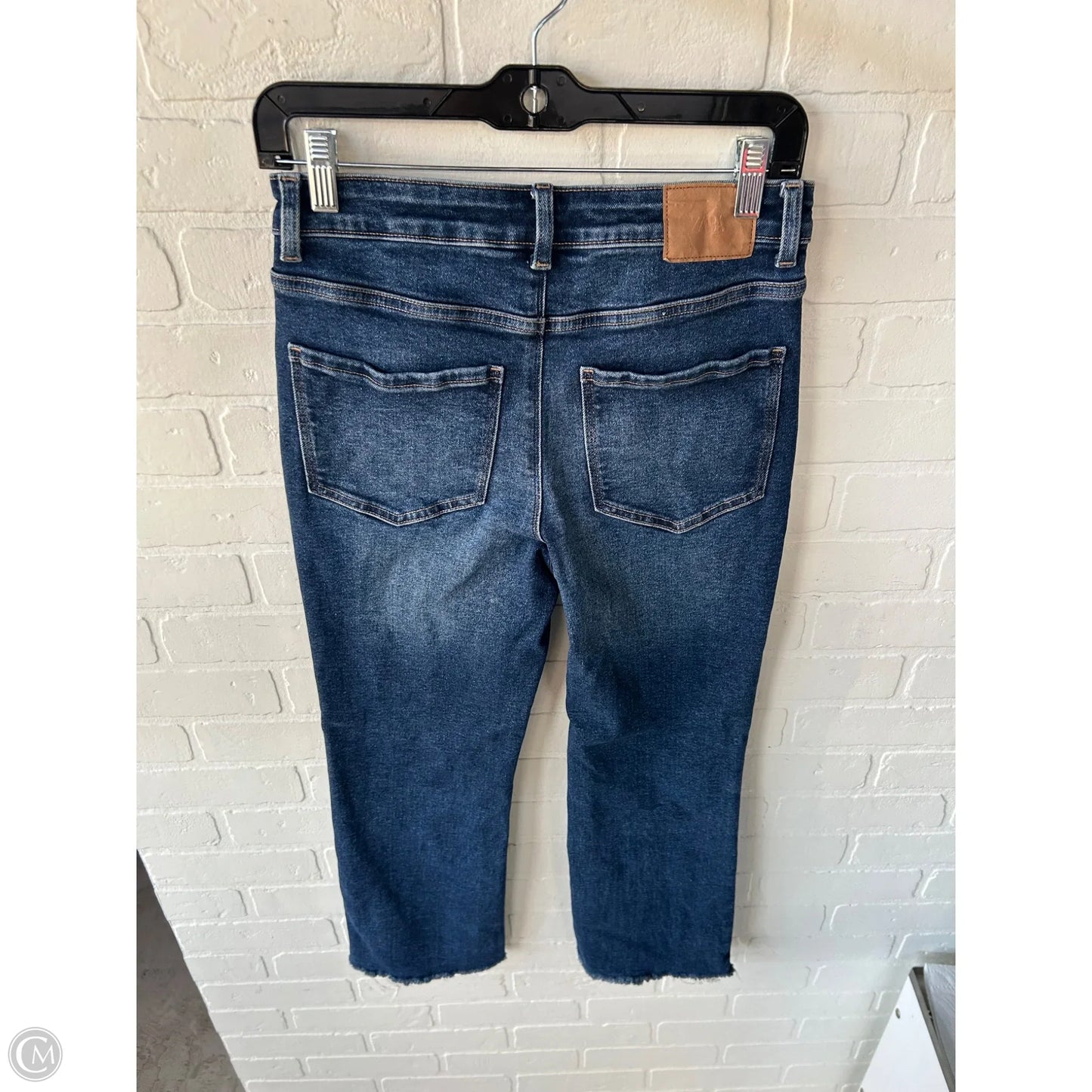 Jeans Straight By Zara In Blue Denim, Size: 4