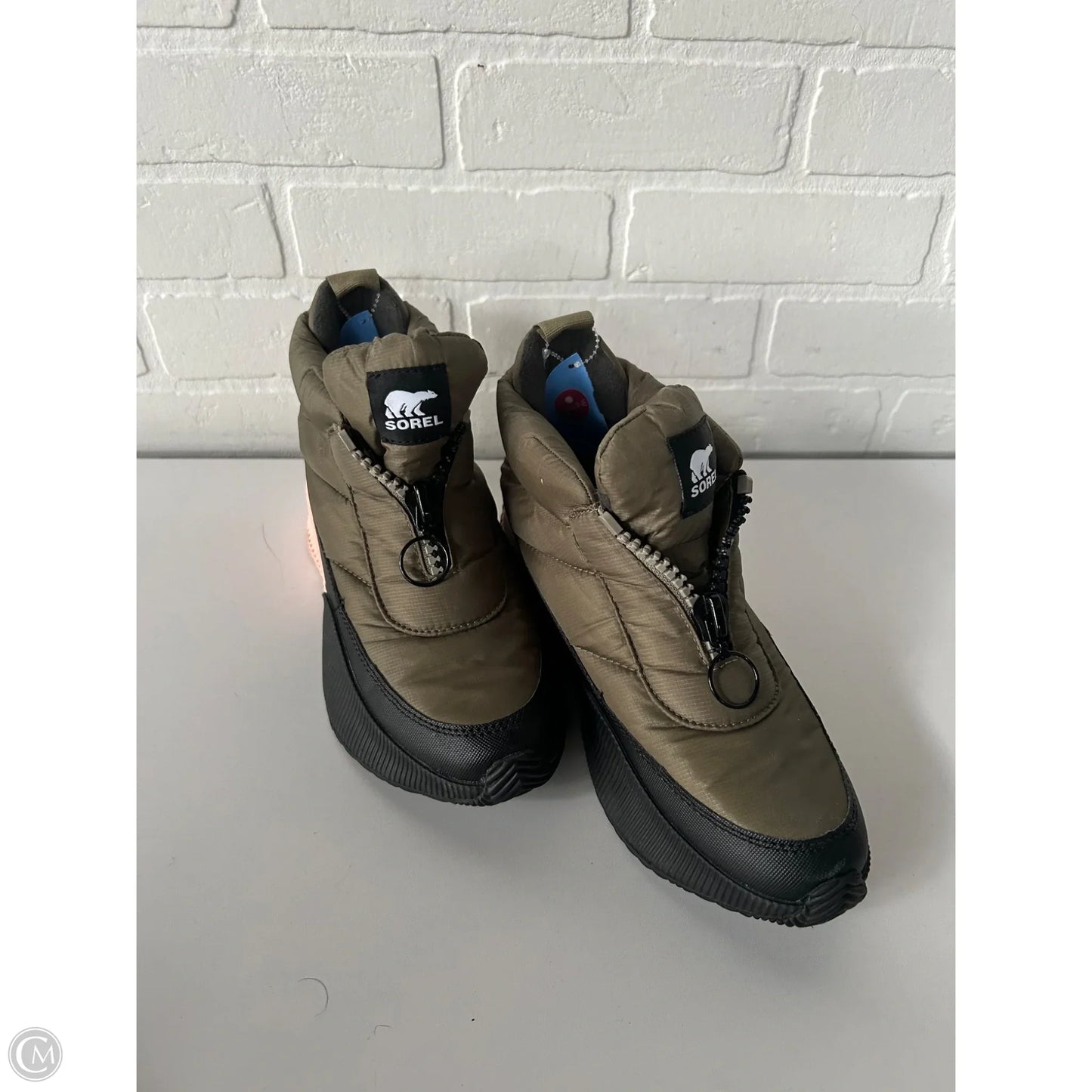 Boots Snow By Sorel In Green & Pink, Size: 8