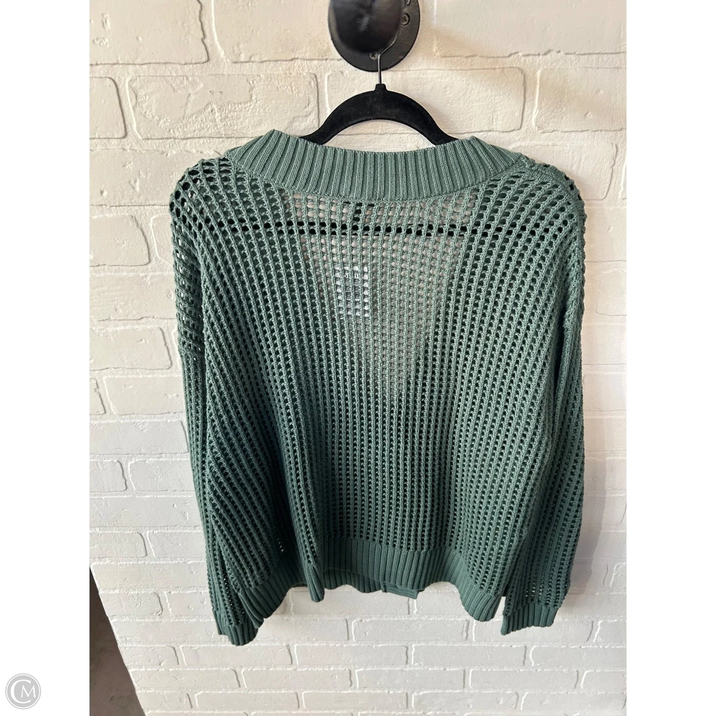 Sweater Cardigan By Torrid In Green, Size: L