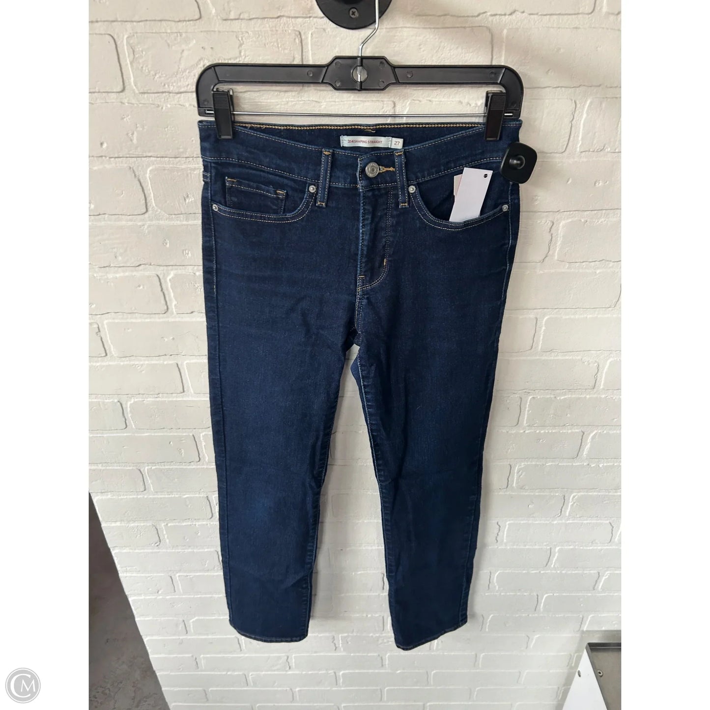 Jeans Straight By Levis In Blue Denim, Size: 4