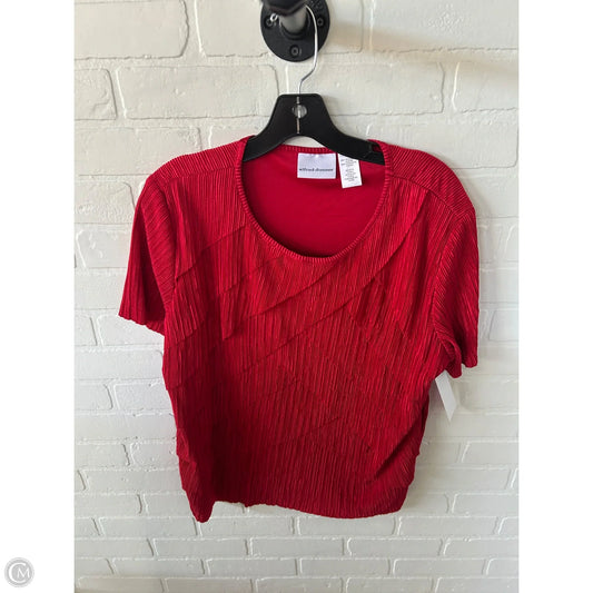 Top Short Sleeve By Alfred Dunner In Red, Size: L
