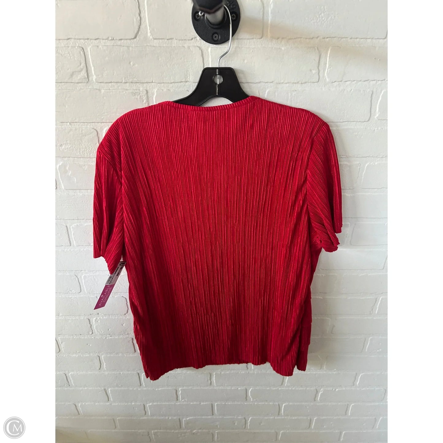 Top Short Sleeve By Alfred Dunner In Red, Size: L