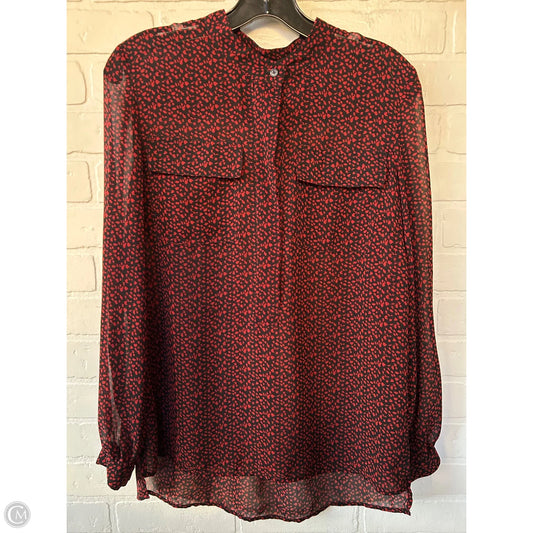Top Long Sleeve By Talbots In Black & Red, Size: S