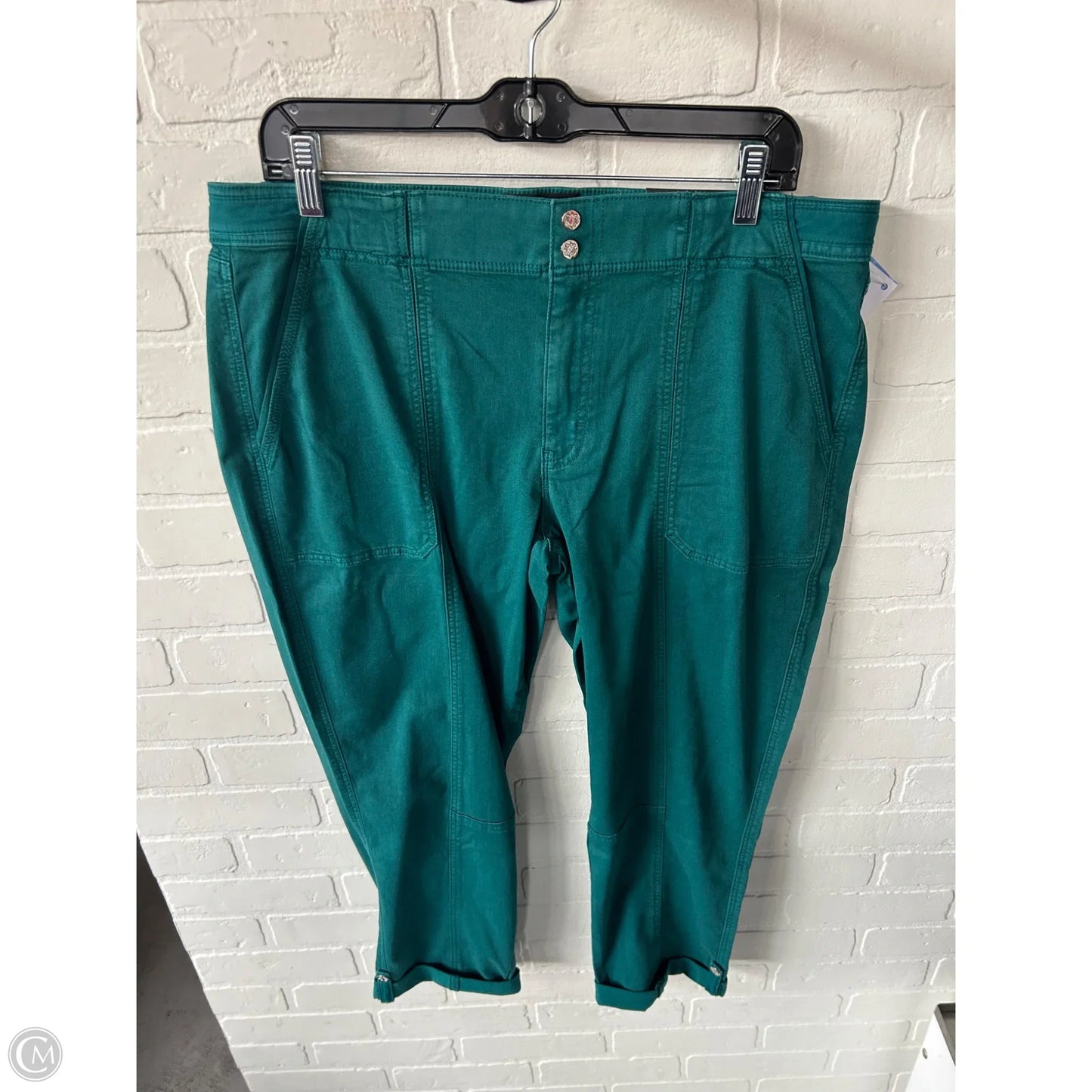 Pants Cropped By White House Black Market In Green, Size: 14