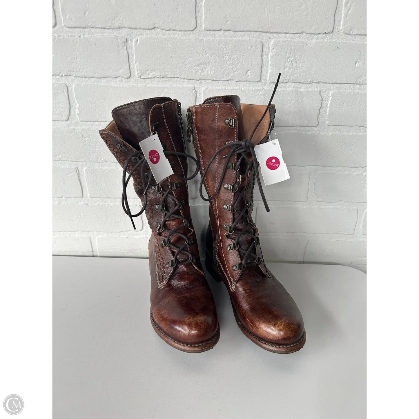 Boots Mid-calf Flats By Bed Stu In Brown, Size: 8.5