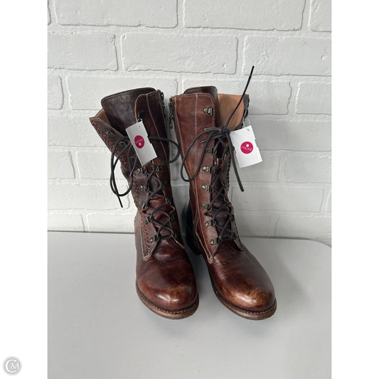 Boots Mid-calf Flats By Bed Stu In Brown, Size: 8.5