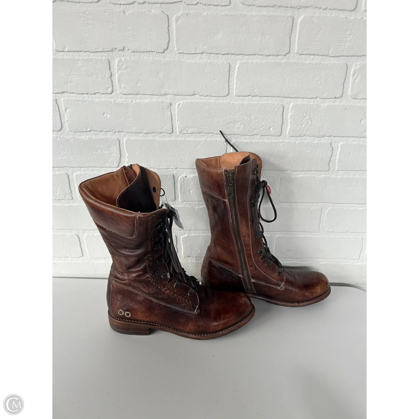 Boots Mid-calf Flats By Bed Stu In Brown, Size: 8.5