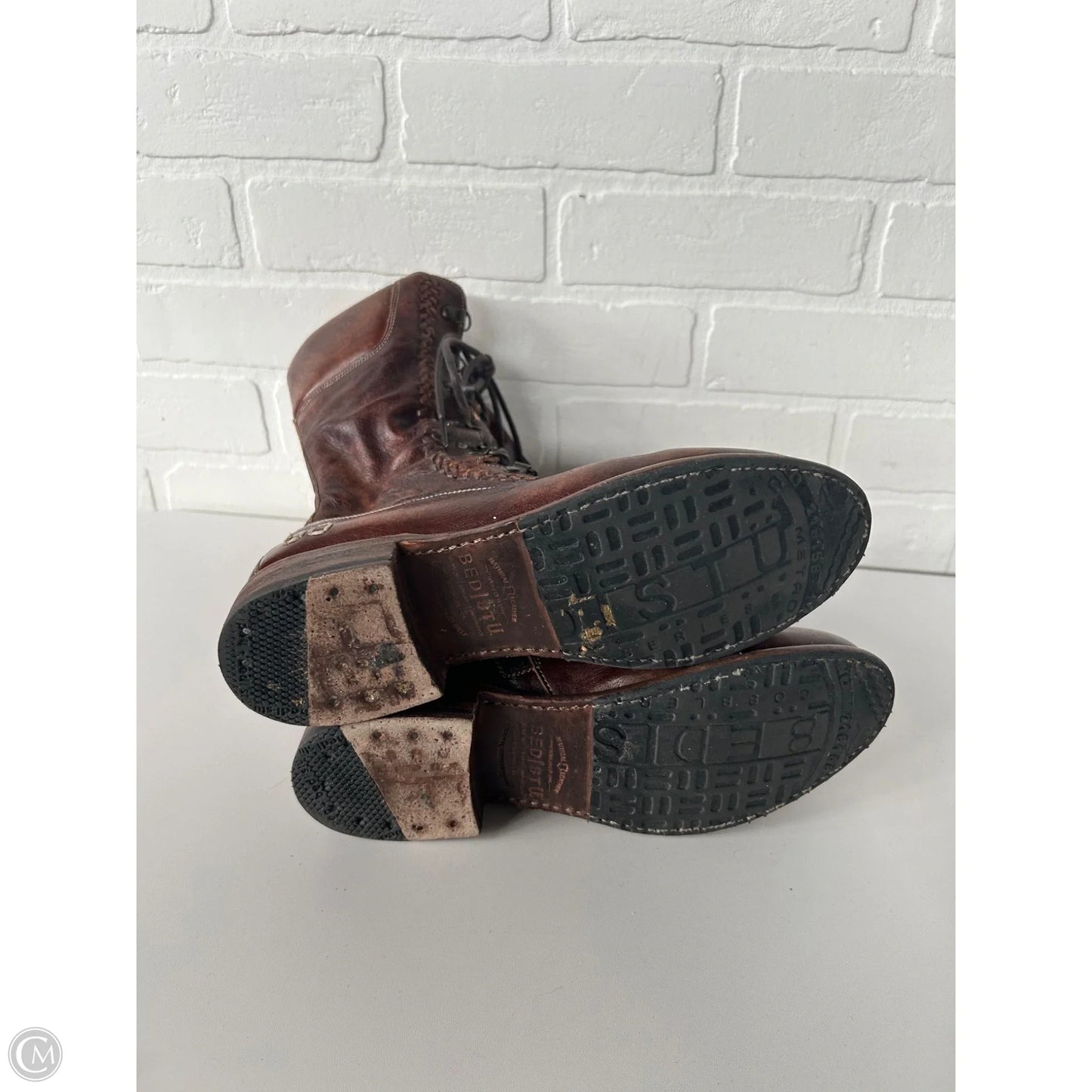 Boots Mid-calf Flats By Bed Stu In Brown, Size: 8.5