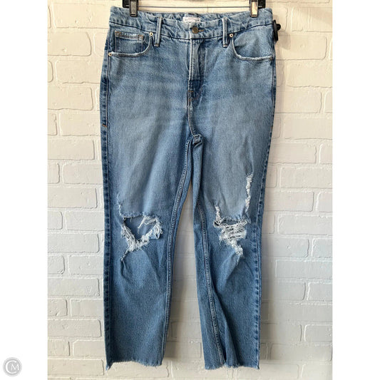 Jeans Straight By Good American In Blue Denim, Size: 8