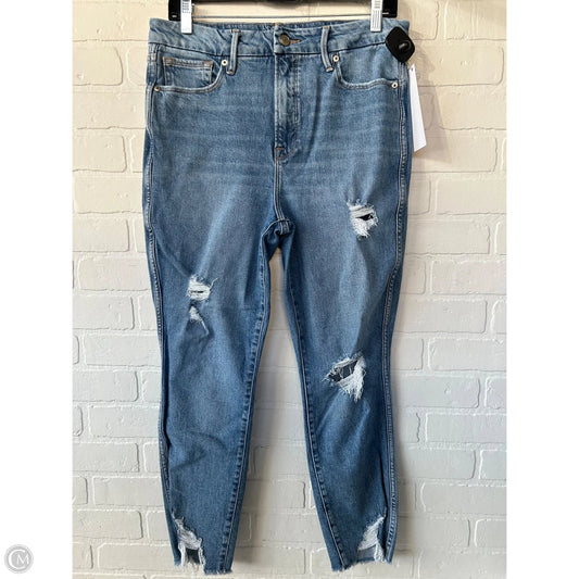 Jeans Skinny By Good American In Blue Denim, Size: 8