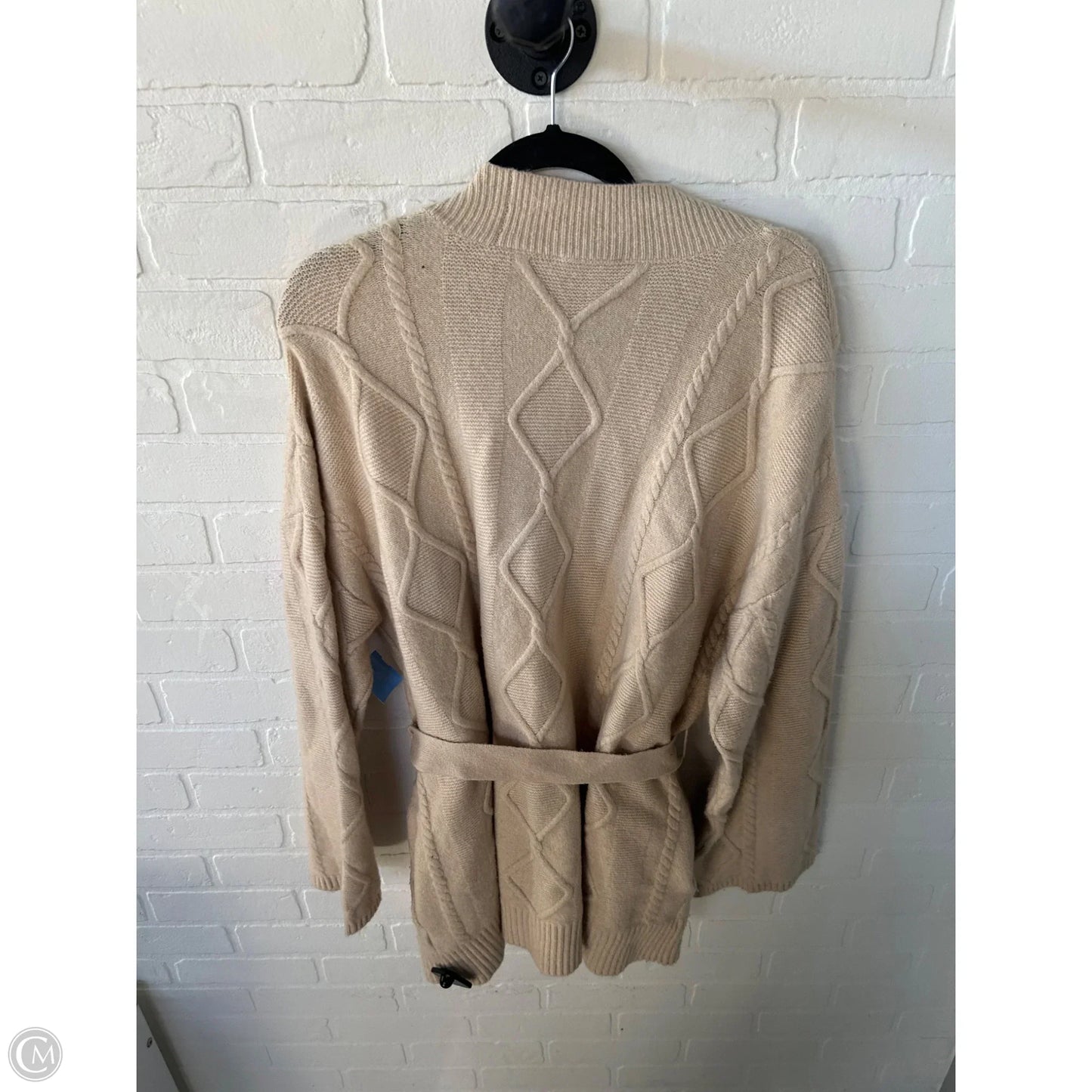 Sweater Cardigan By Ted Baker In Tan, Size: L