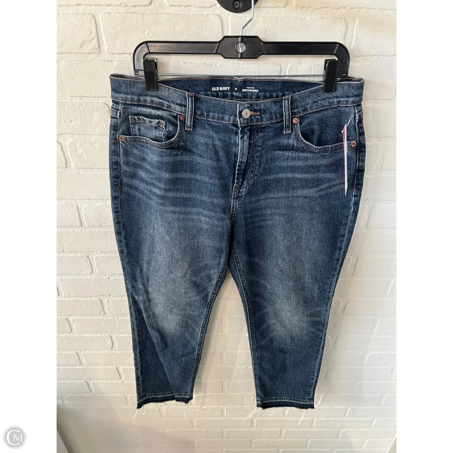 Jeans Boyfriend By Old Navy In Blue Denim, Size: 8