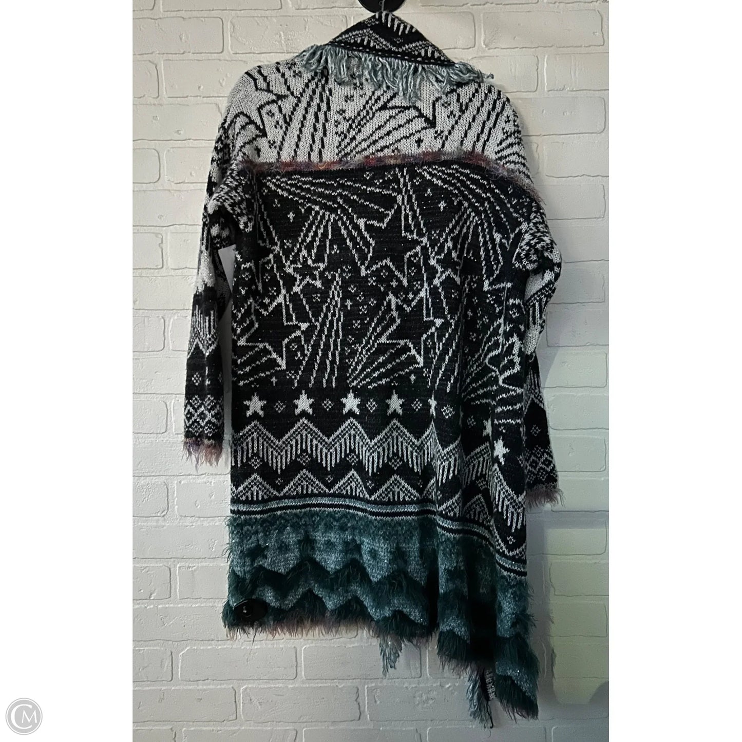 Sweater Cardigan By Pilcro In Black & Green, Size: Xs