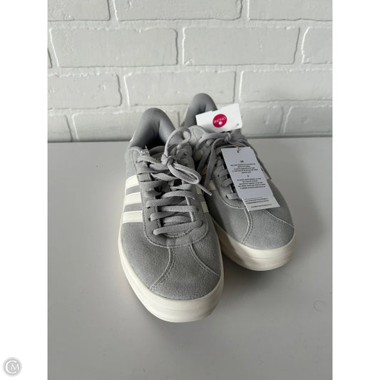 Shoes Sneakers By Adidas In Grey & White, Size: 6