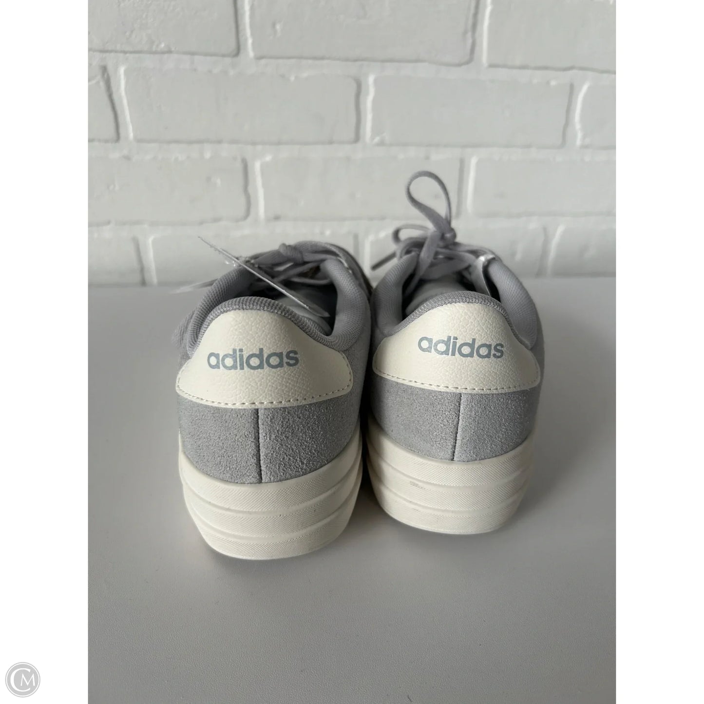 Shoes Sneakers By Adidas In Grey & White, Size: 6