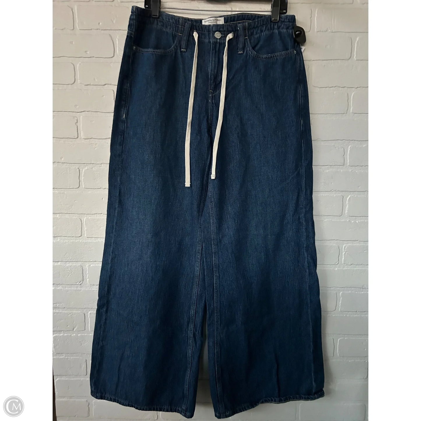 Jeans Straight By Banana Republic In Blue Denim, Size: 10