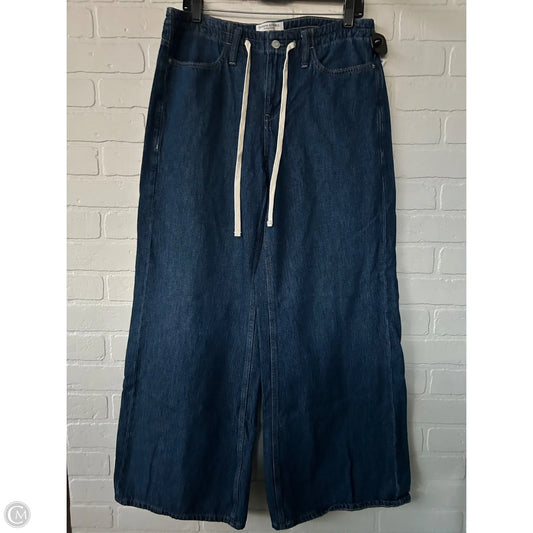 Jeans Straight By Banana Republic In Blue Denim, Size: 10