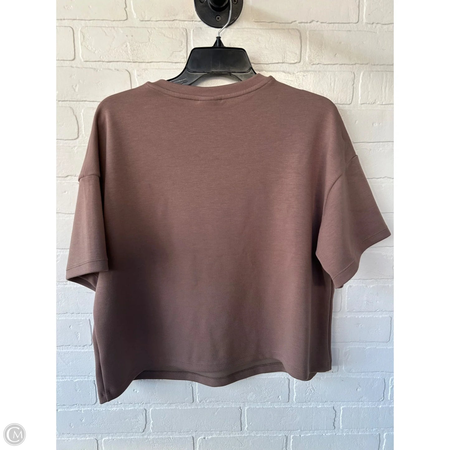 Top Short Sleeve By Scoop In Brown, Size: L
