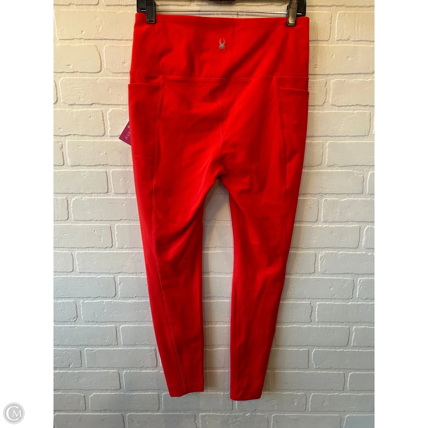 Athletic Leggings By Spyder In Orange, Size: 8